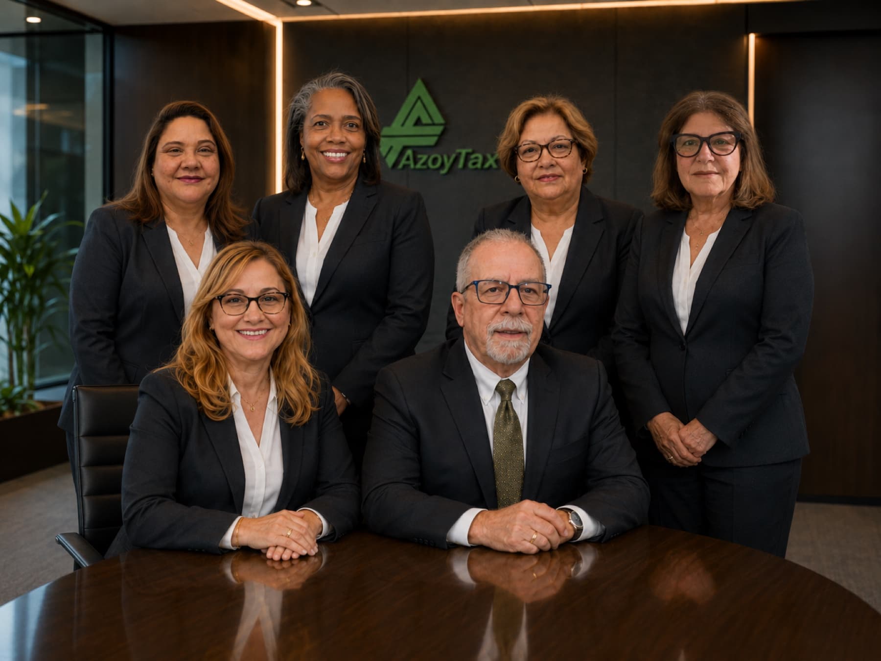 The AzoyTax team in the Fort Lauderdale boardroom
