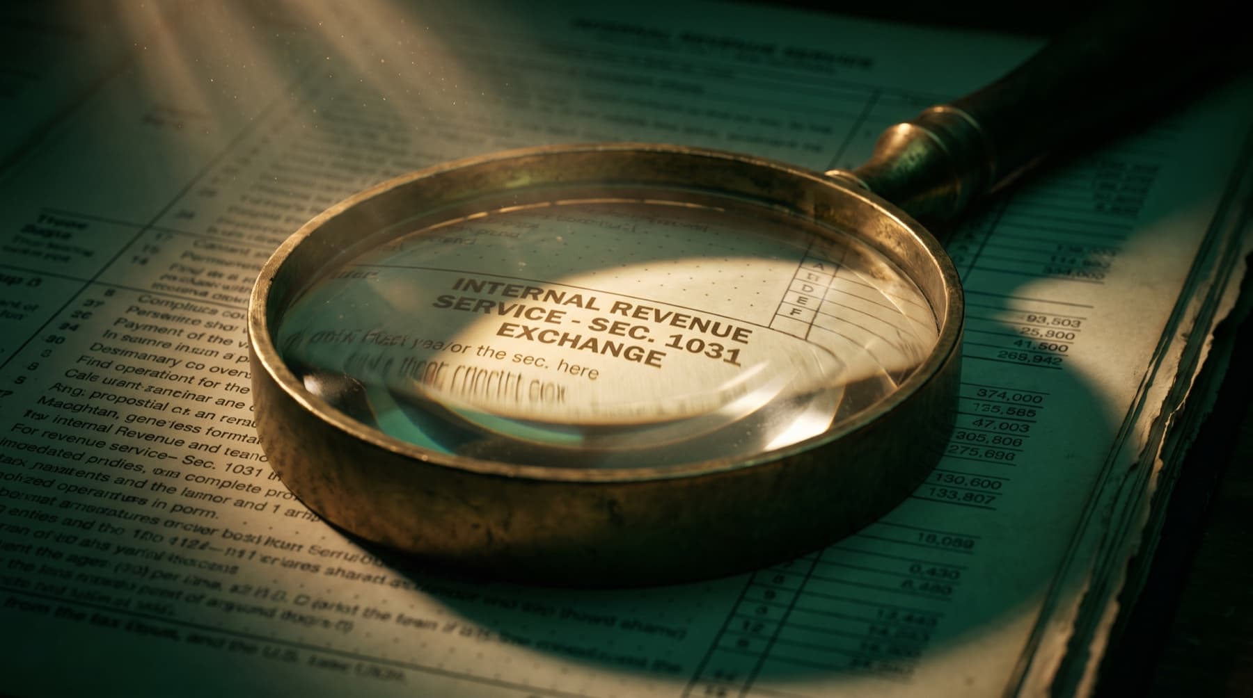 A magnifying glass decoding fine tax print